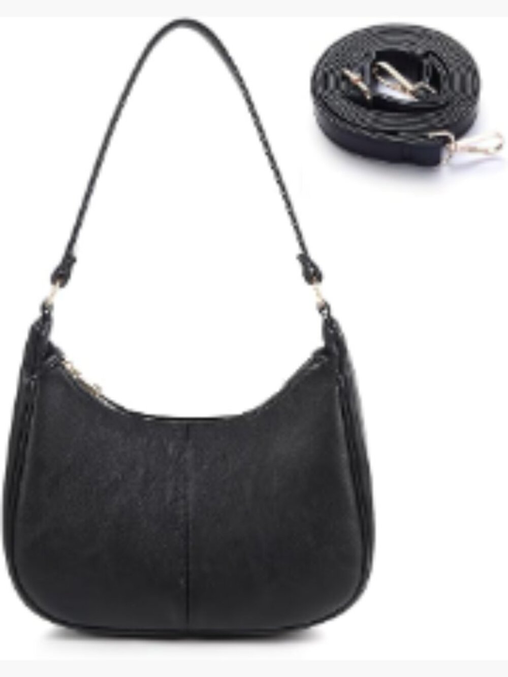 Soft Faux Leather Hobo Bag Crossbody Shoulder Purse with Adjustable Strap